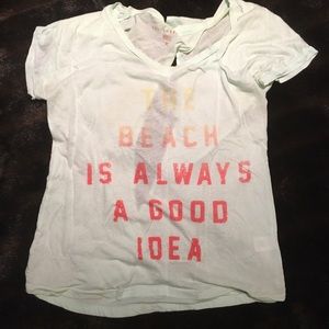 Sol Angeles beach coverup backless light blue